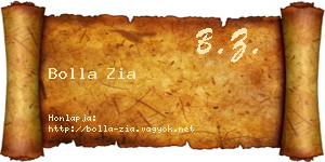 Bolla Zia névjegykártya
